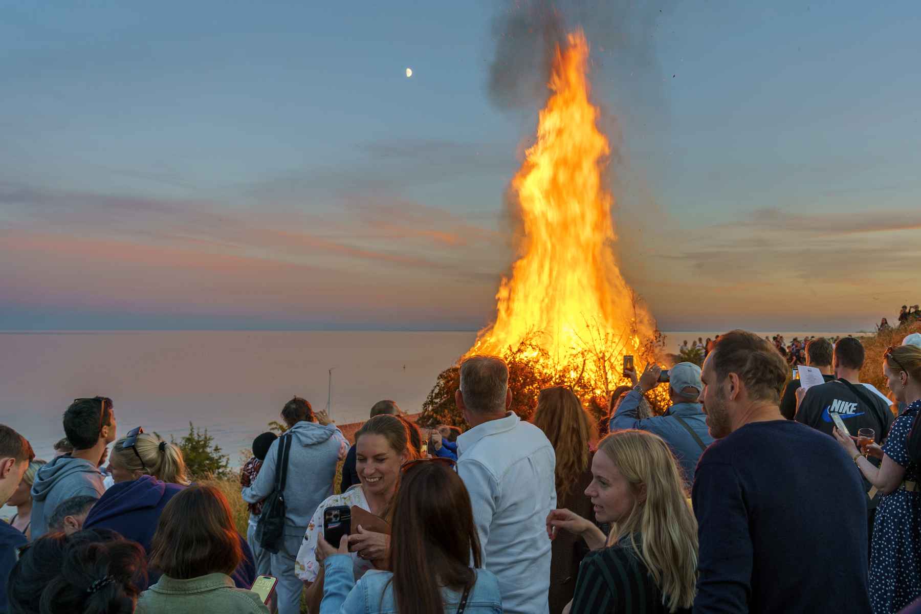 Bålene blussede på en smuk sankthansaften